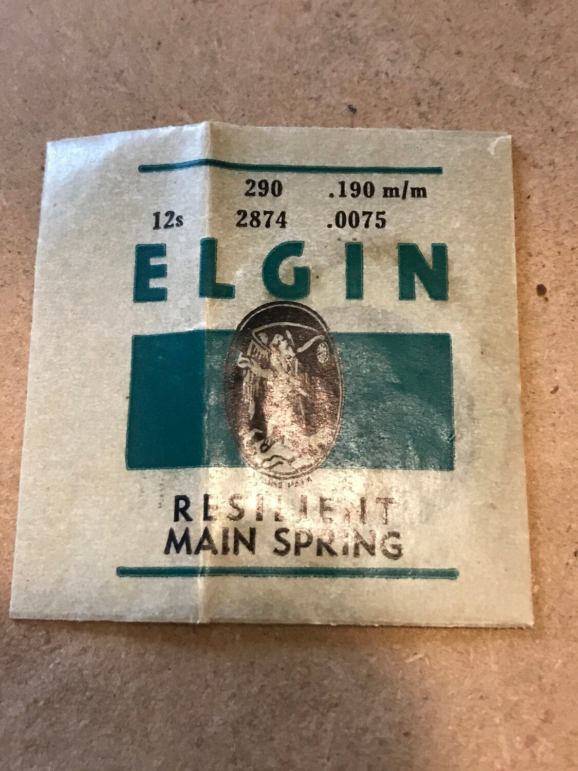 Elgin Factory Mainspring for 12s No. 2874 - Steel