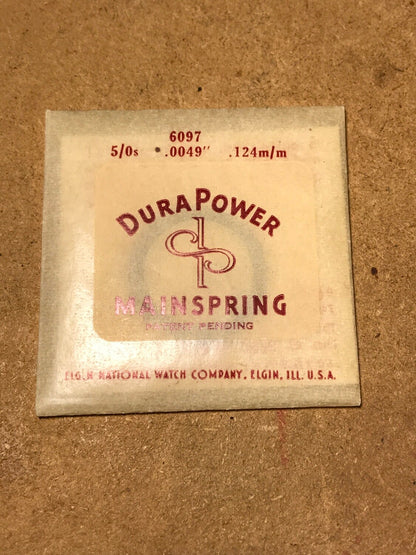 Elgin DuraPower Mainspring for 5/0s movements #6097 - Alloy