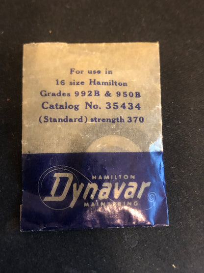 Hamilton Dynavar 16s Mainspring #35434 - Alloy