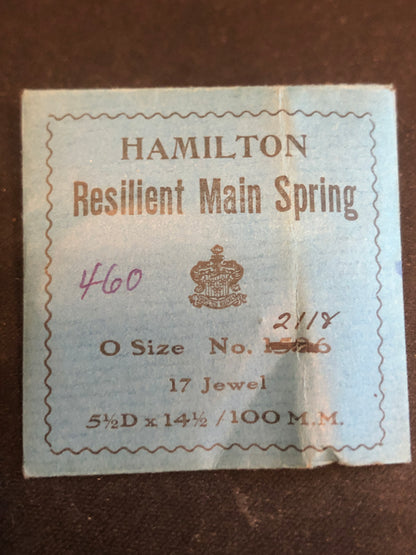 Hamilton Factory Mainspring for 0s Hamilton No. 1536 - Steel