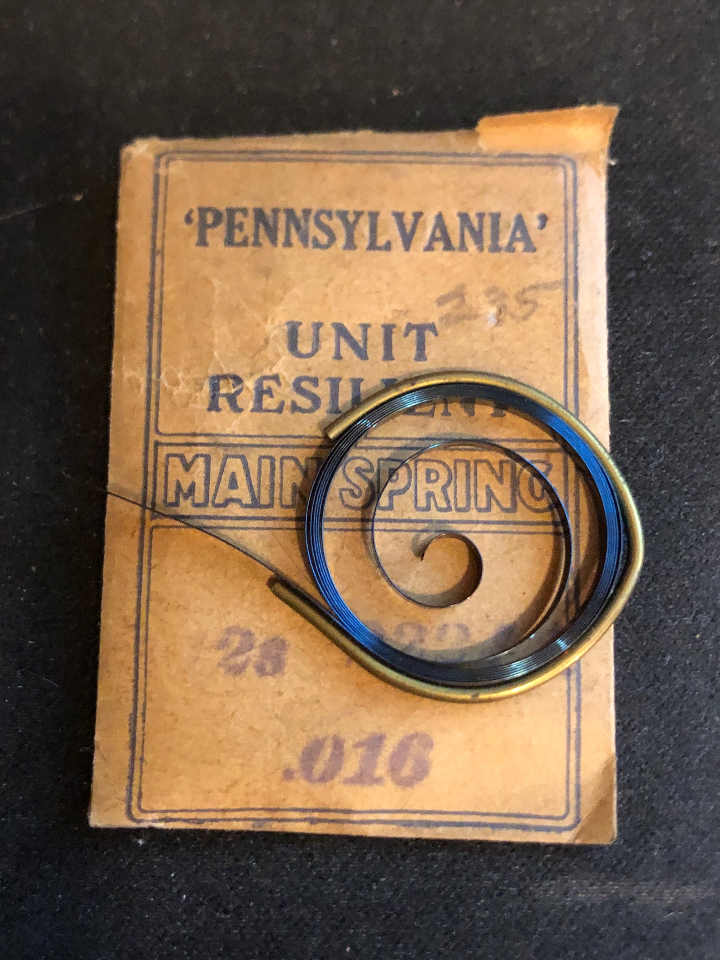 Pennsylvania Mainspring for Waltham 12s No. 2224A - Steel