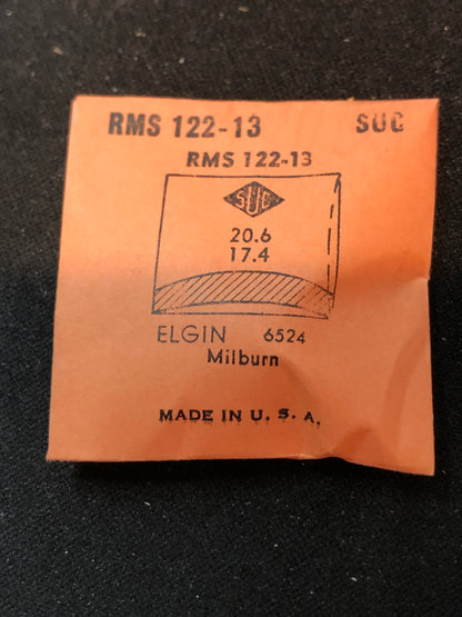 SUC Rocket Crystal RMS 122-13  for ELGIN Milburn 20.6 x 17.4mm - New