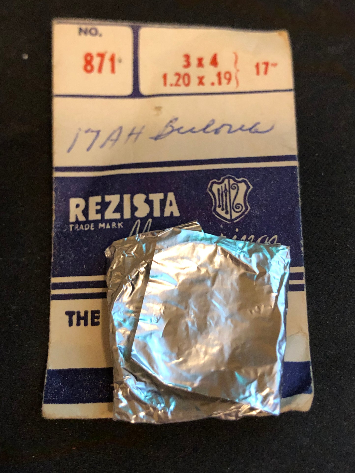 Rezista Mainspring #871 for Bulova caliber 17AH - Steel