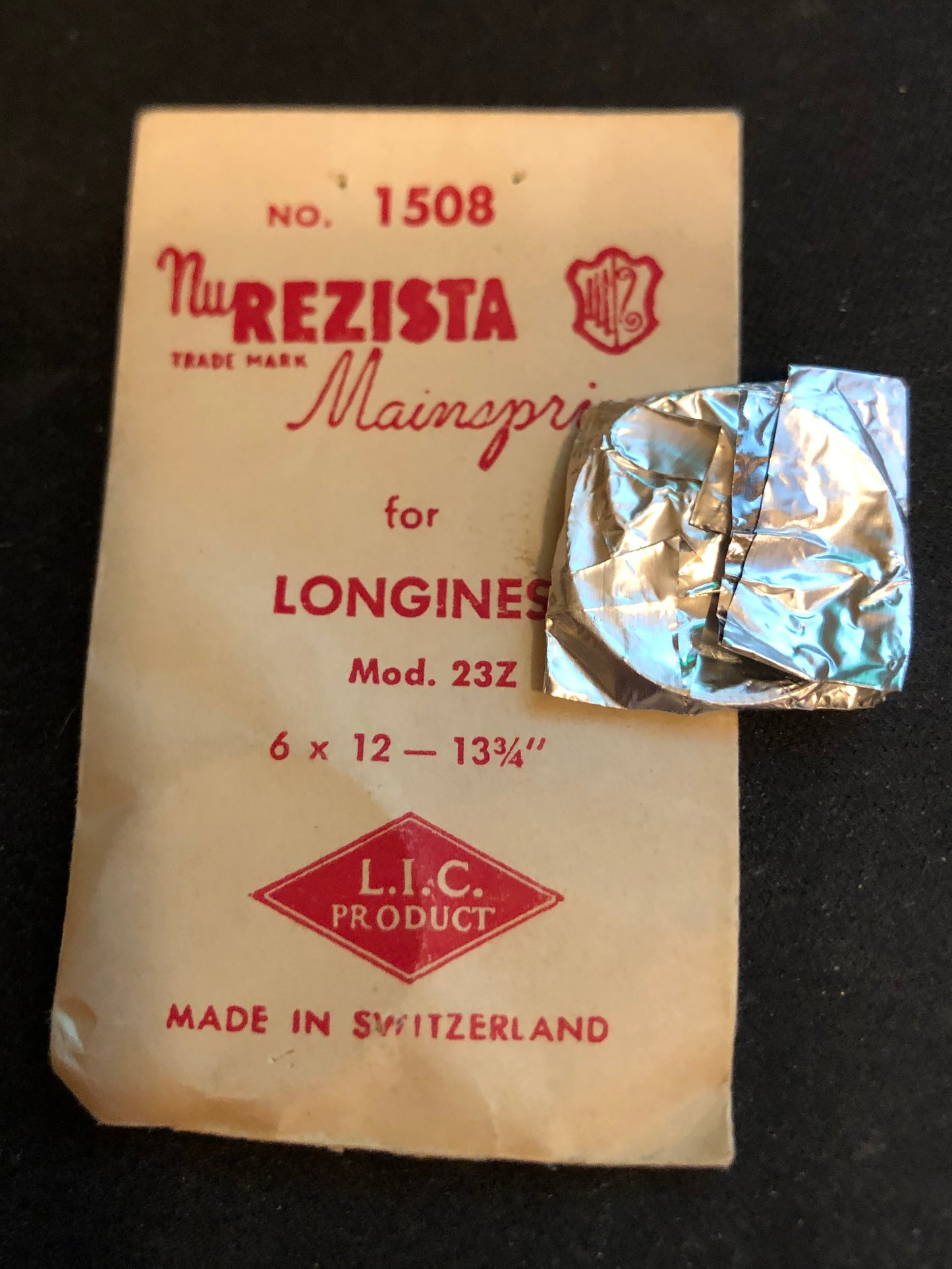 NuREZISTA Mainspring #1508 for Longines caliber 23Z - Steel
