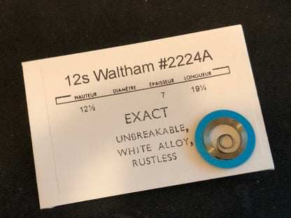 Waltham Mainspring for 12s No. 2224A / 2279 (EXACT) - Alloy