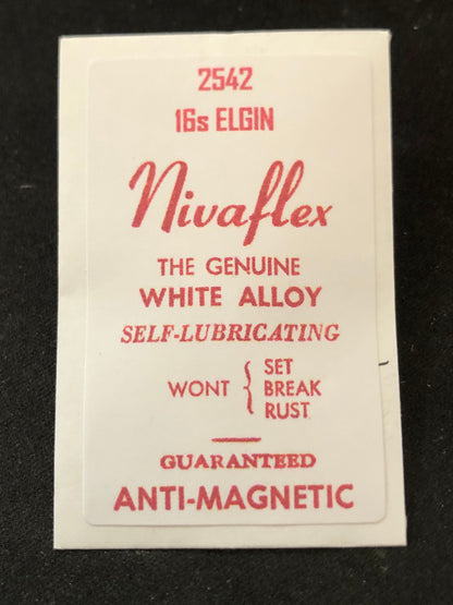 Nivaflex Mainspring for 16s Elgin No. 2542 - Alloy