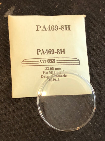 GS PA469-8H Watch Crystal 32.05mm for Hamilton Automatic case #4049-4 - New