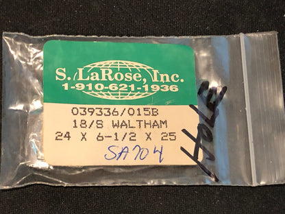 Waltham 18s Mainspring Factory No. 2222 from S. LaRose - Alloy