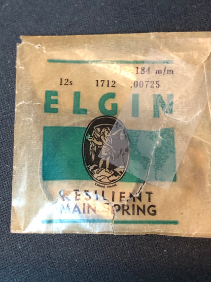 Elgin Factory Mainspring for 12s No. 1712 - Steel