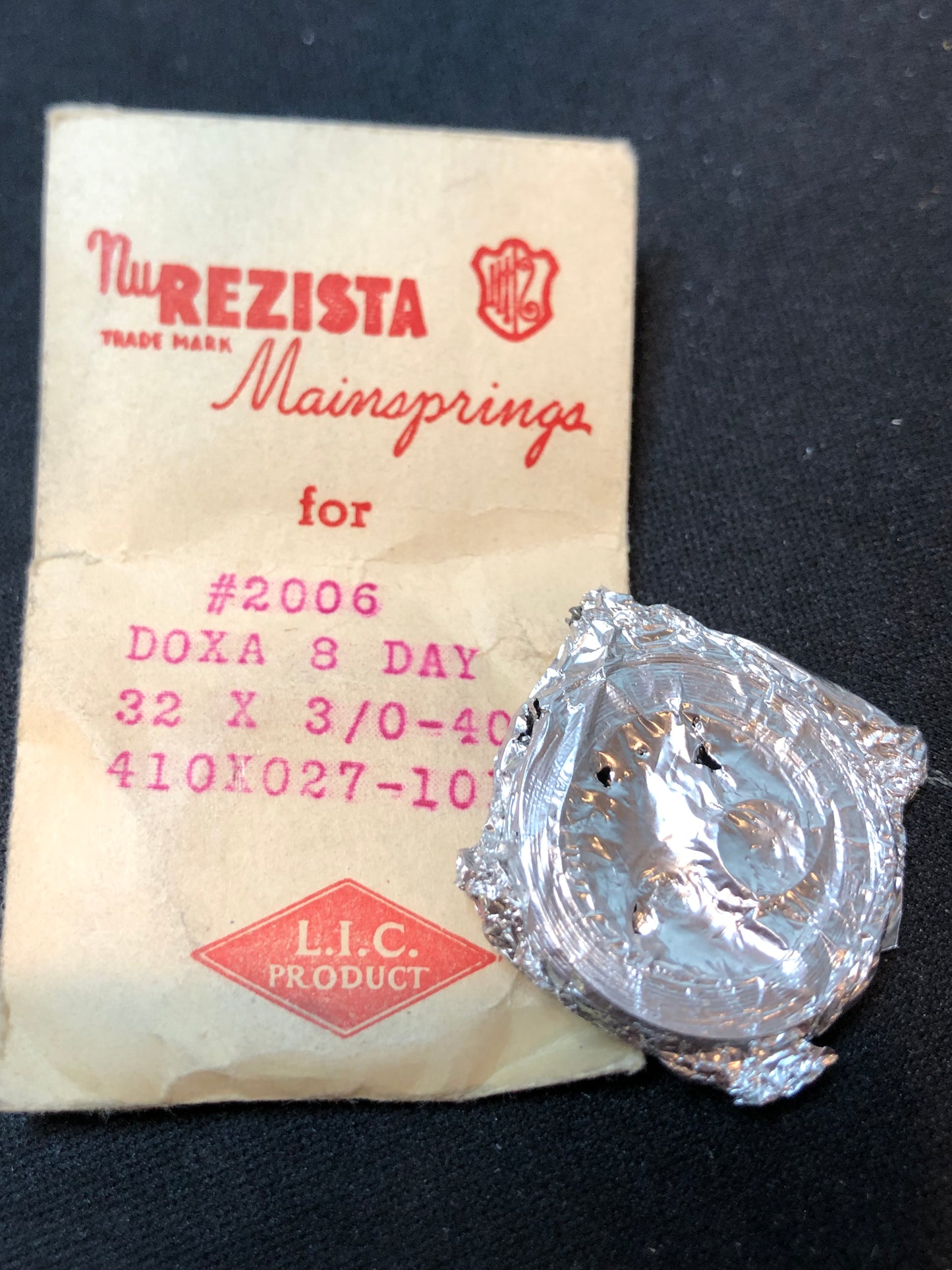 NuREZISTA Mainspring #2006 for DOXA 8-Day Movement - Steel