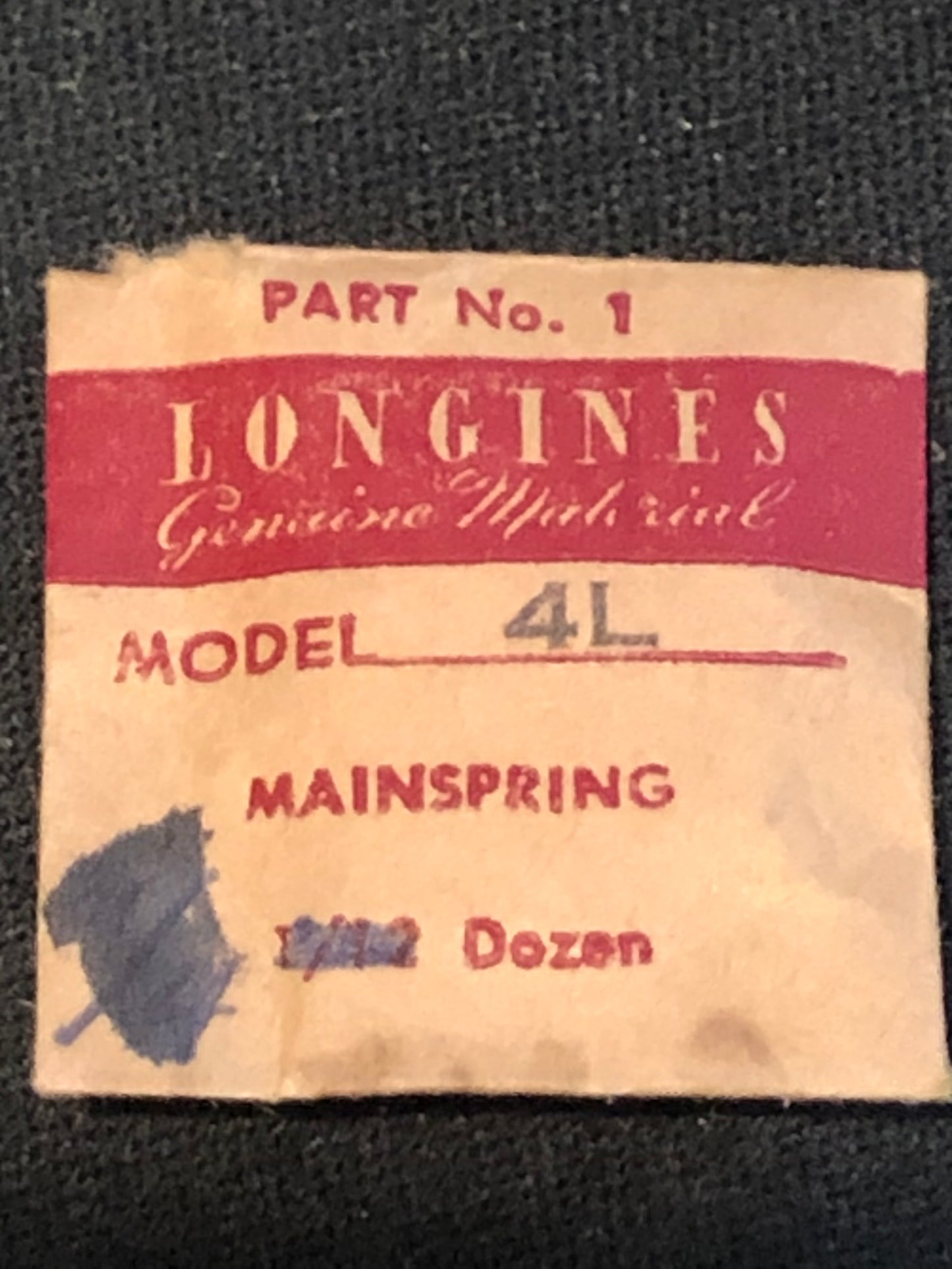 Longines Factory Mainspring for caliber 4L - Steel