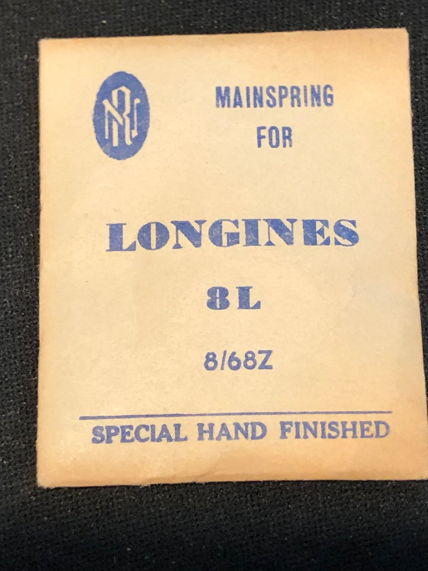 RN Mainspring for Longines caliber 8L, 8/68Z movements - Steel