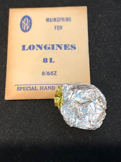 RN Mainspring for Longines caliber 8L, 8/68Z movements - Steel