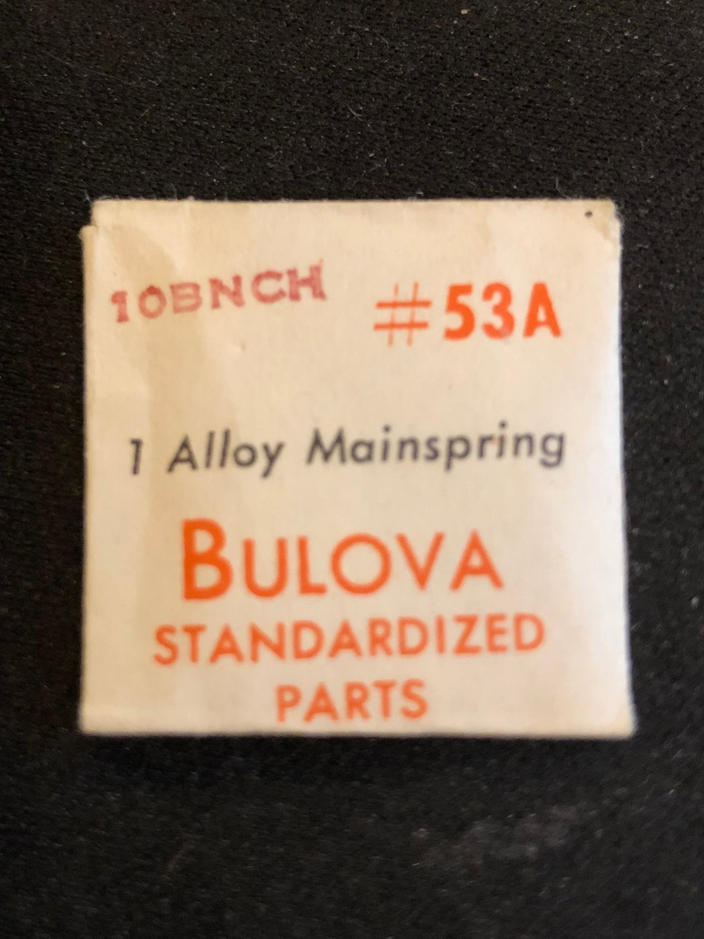 Bulova Factory Mainspring for caliber 10BNCH - Alloy