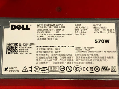 Dell C570A-S0 570 Watt Redundant Power Supply For PowerEdge