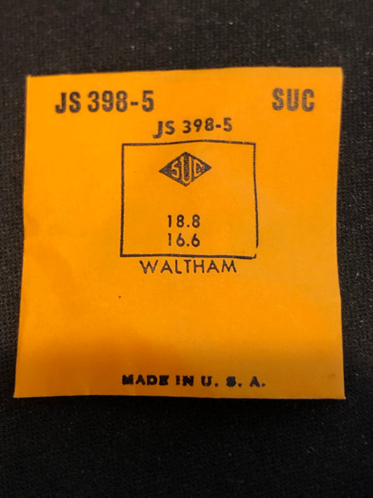 SUC Fancy Crystal JS 398-5 for Waltham - 18.8 x 16.6mm - New