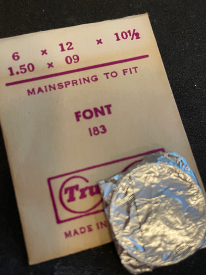 Tru-Time Mainspring for FONT caliber 183 - Steel