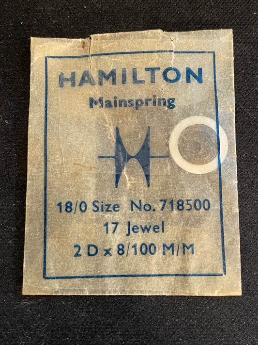 Hamilton Factory Mainspring for 18/0s Hamilton No. 718500 - Steel