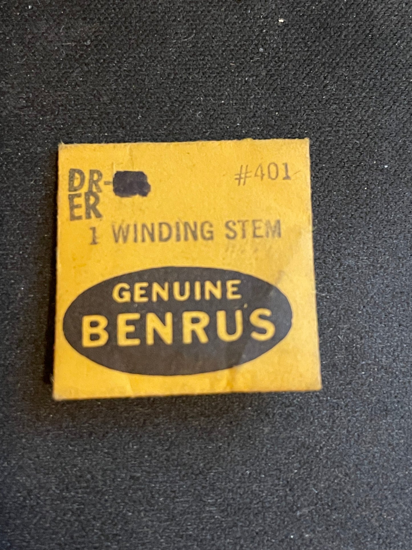 Benrus Factory stem for caliber DR, ER - new in envelope