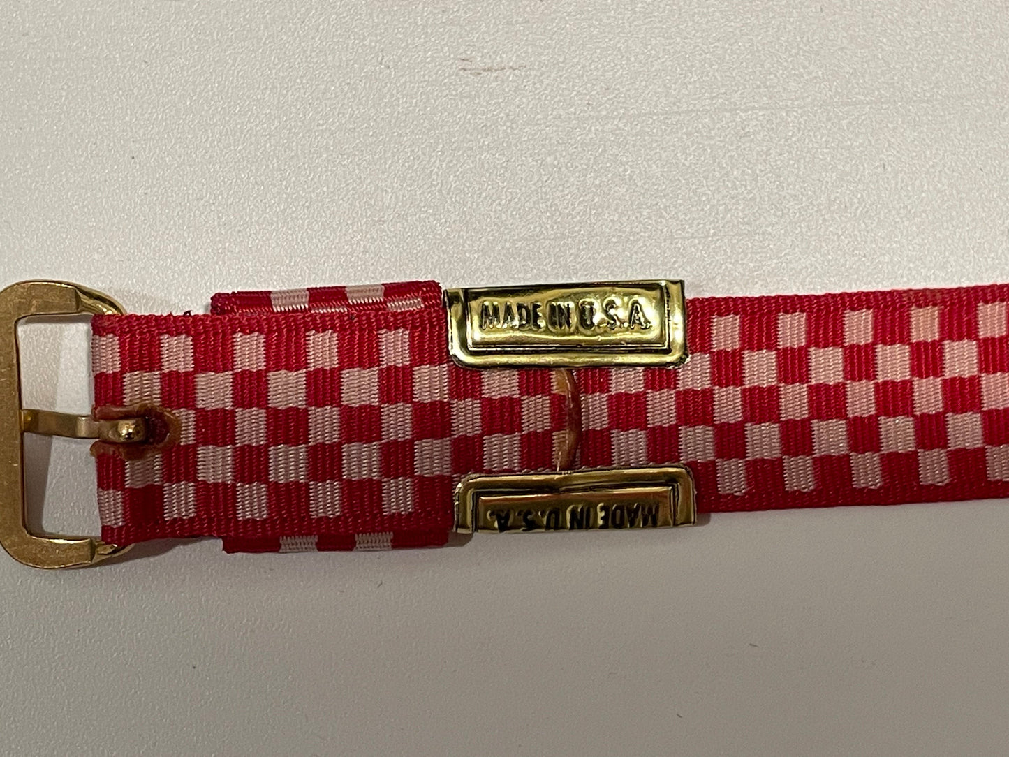 Unmarked Maker 5/8" Checkerboard Passthrough Nylon Watch Strap - NOS