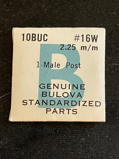 Bulova Factory male stem post for caliber 10BUC - new in envelope