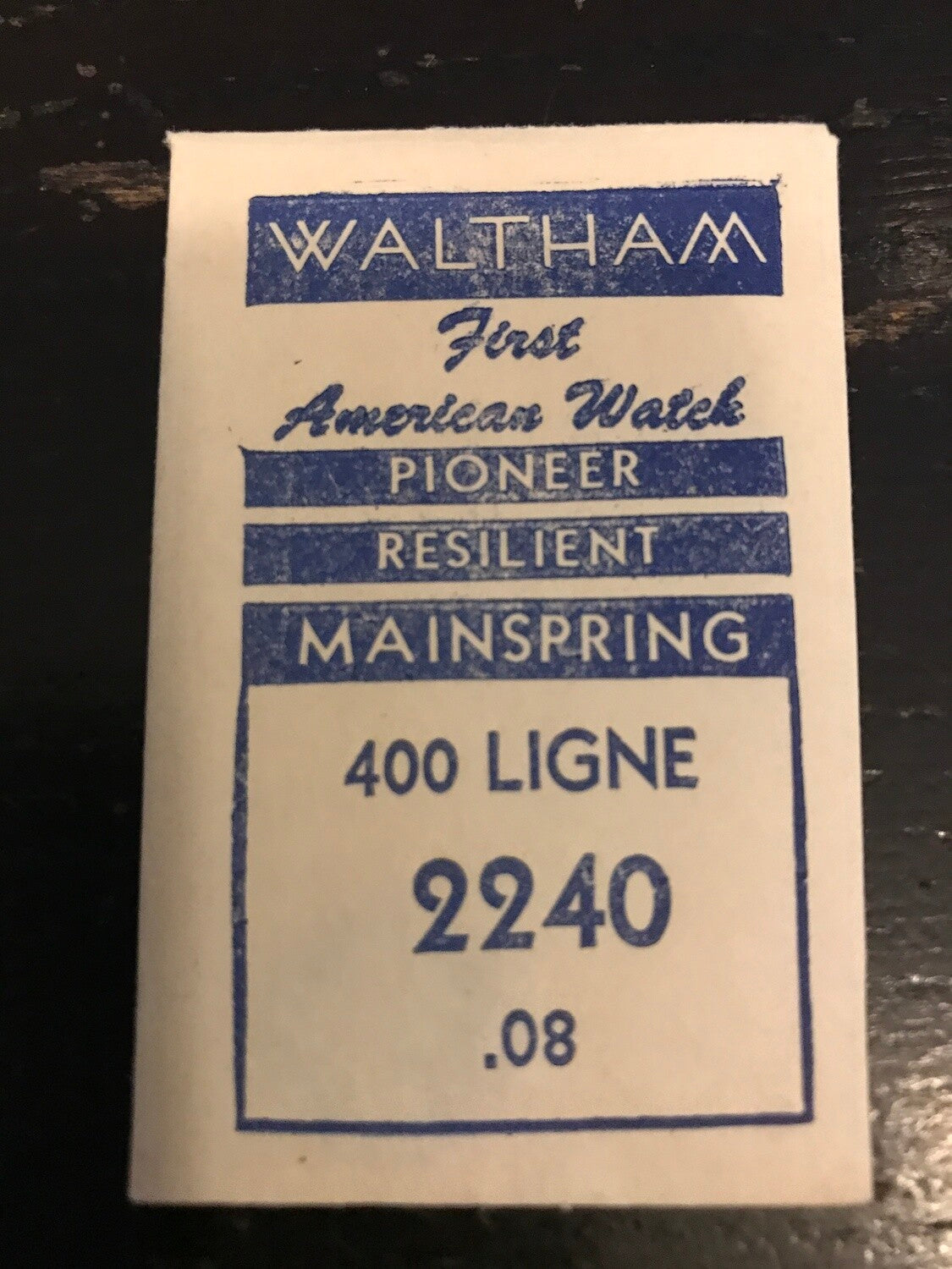 Waltham Factory Mainspring for 8½ ligne Factory No. 2240 - Steel