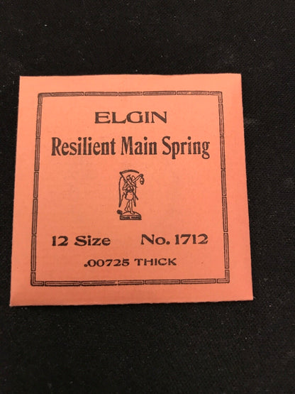 Elgin Factory Mainspring for 12s No. 1712 - Steel