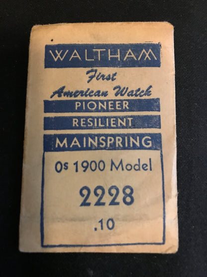 Waltham Factory Mainspring for 0s & 3/0s No. 2228 - Steel
