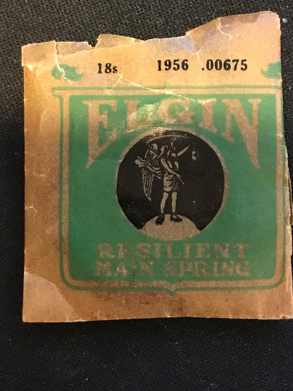 Elgin Factory Mainspring for 18s Factory No. 1956 - Steel