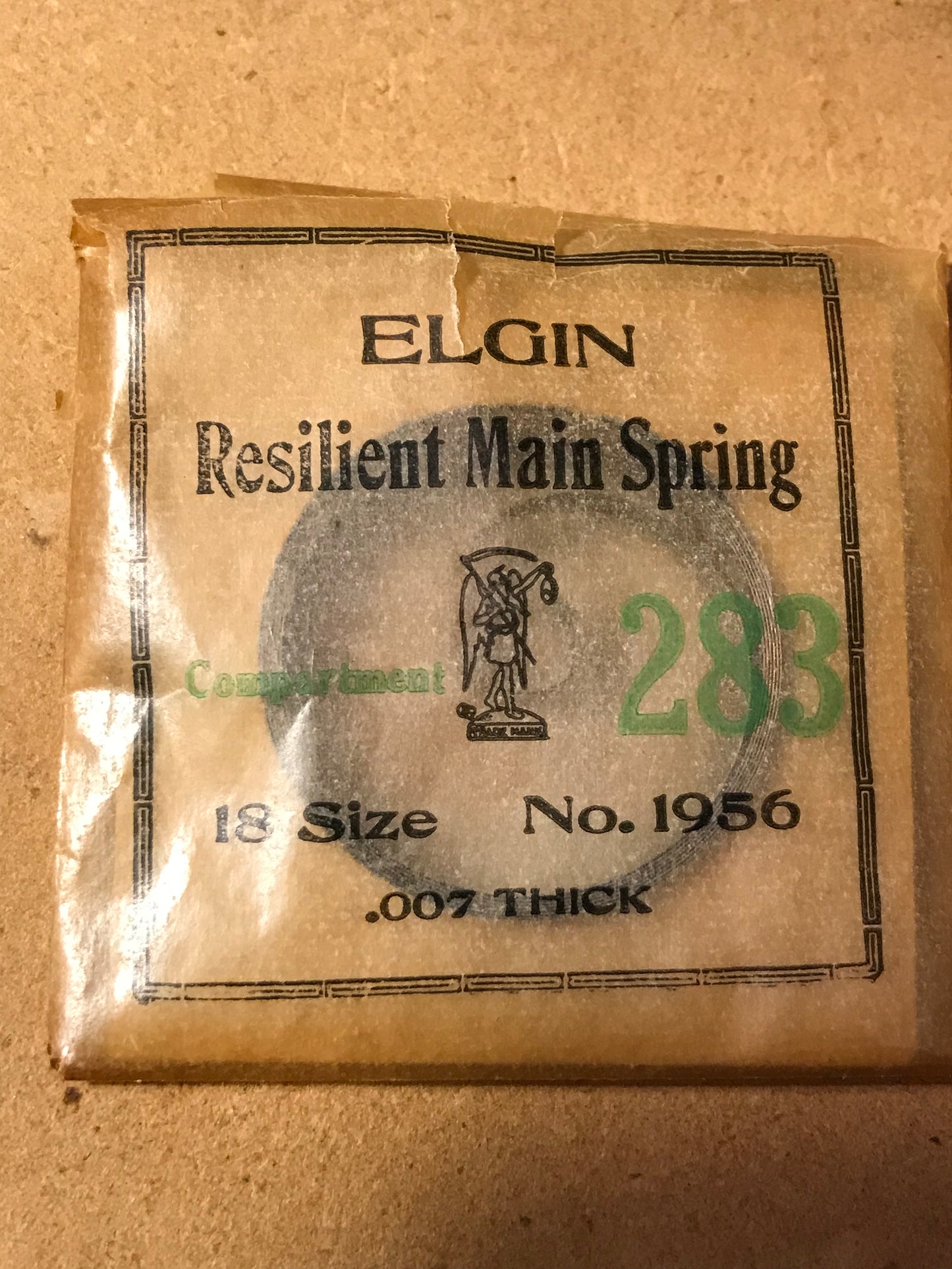 Elgin Factory Mainspring for 18s Factory No. 1956 - Steel