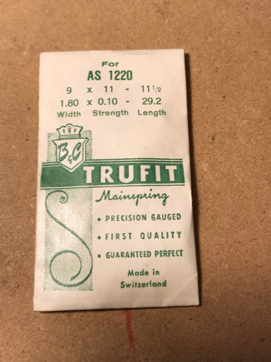 Trufit Mainspring for A.S. caliber 1220 - Steel