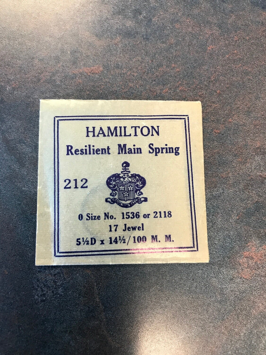 Hamilton Factory Mainspring for 0s Hamilton No. 1536 - Steel