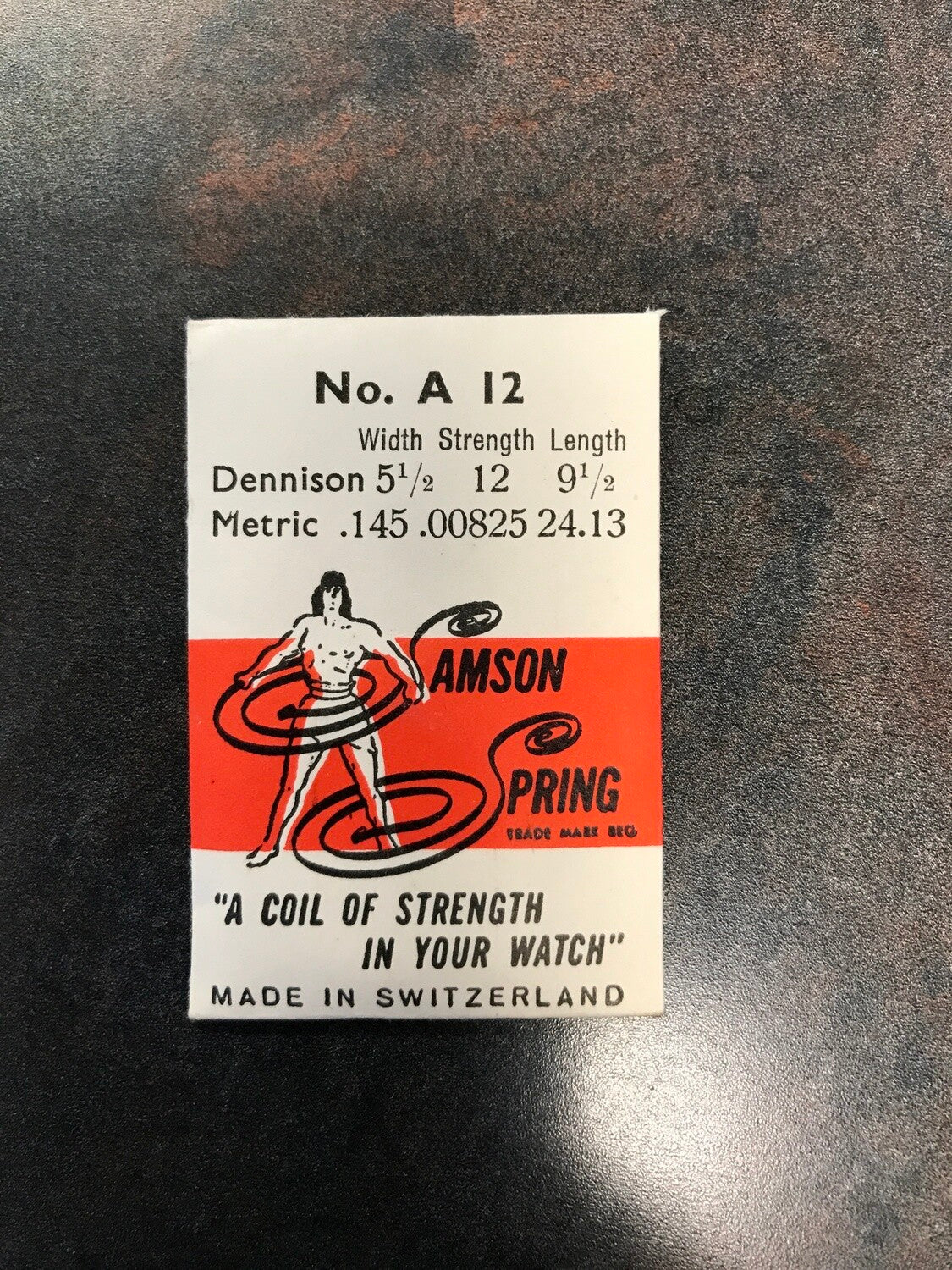 Samson Mainspring No. A12 for A.S. 9¾ ligne caliber 1320 & 1323 - Steel