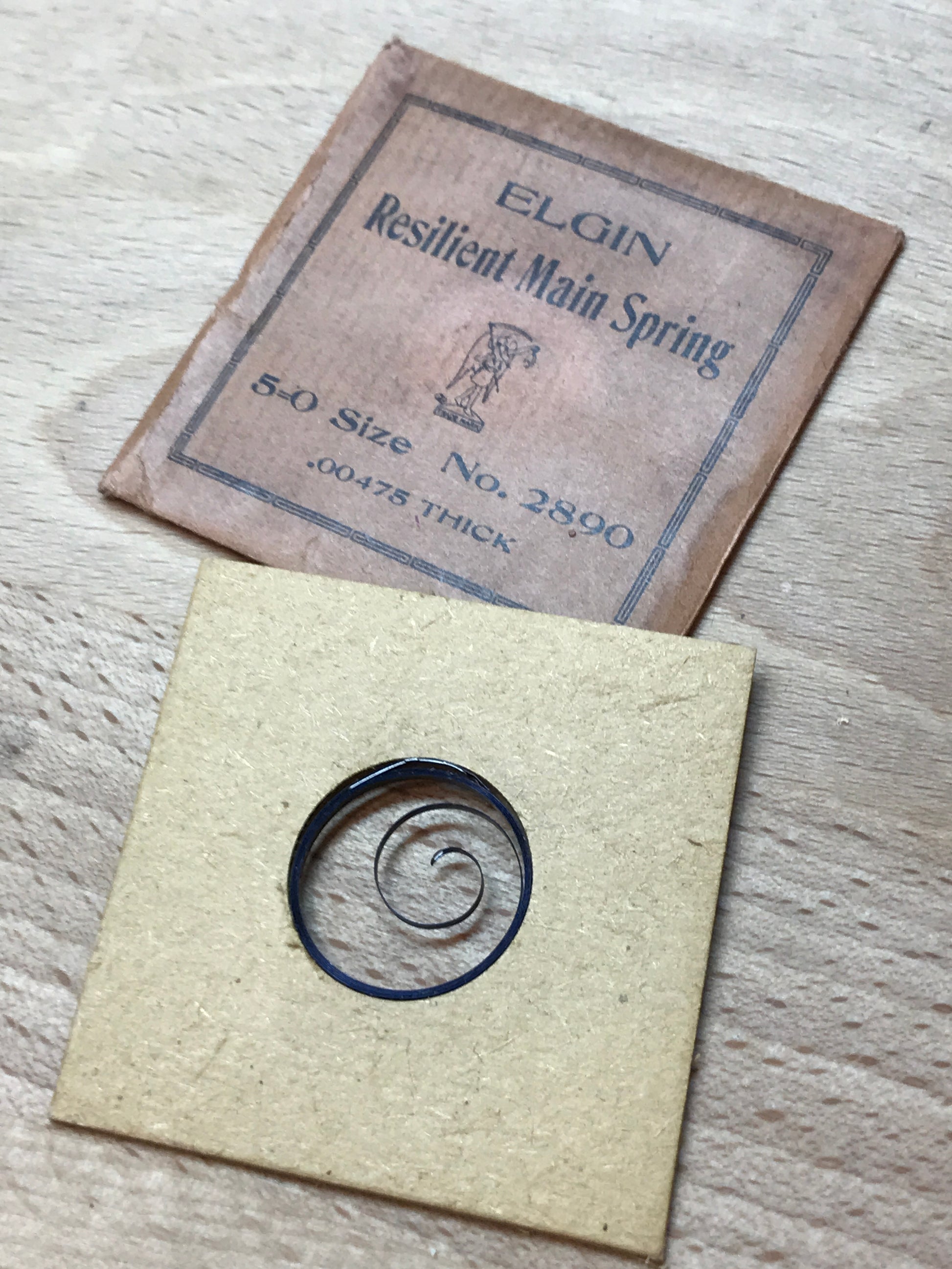 Elgin Factory Mainspring for 5/0s & 6/0s No. 2890 - Steel