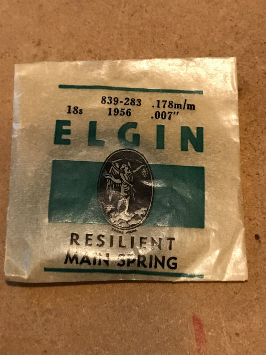 Elgin Factory Mainspring for 18s Factory No. 1956 - Steel