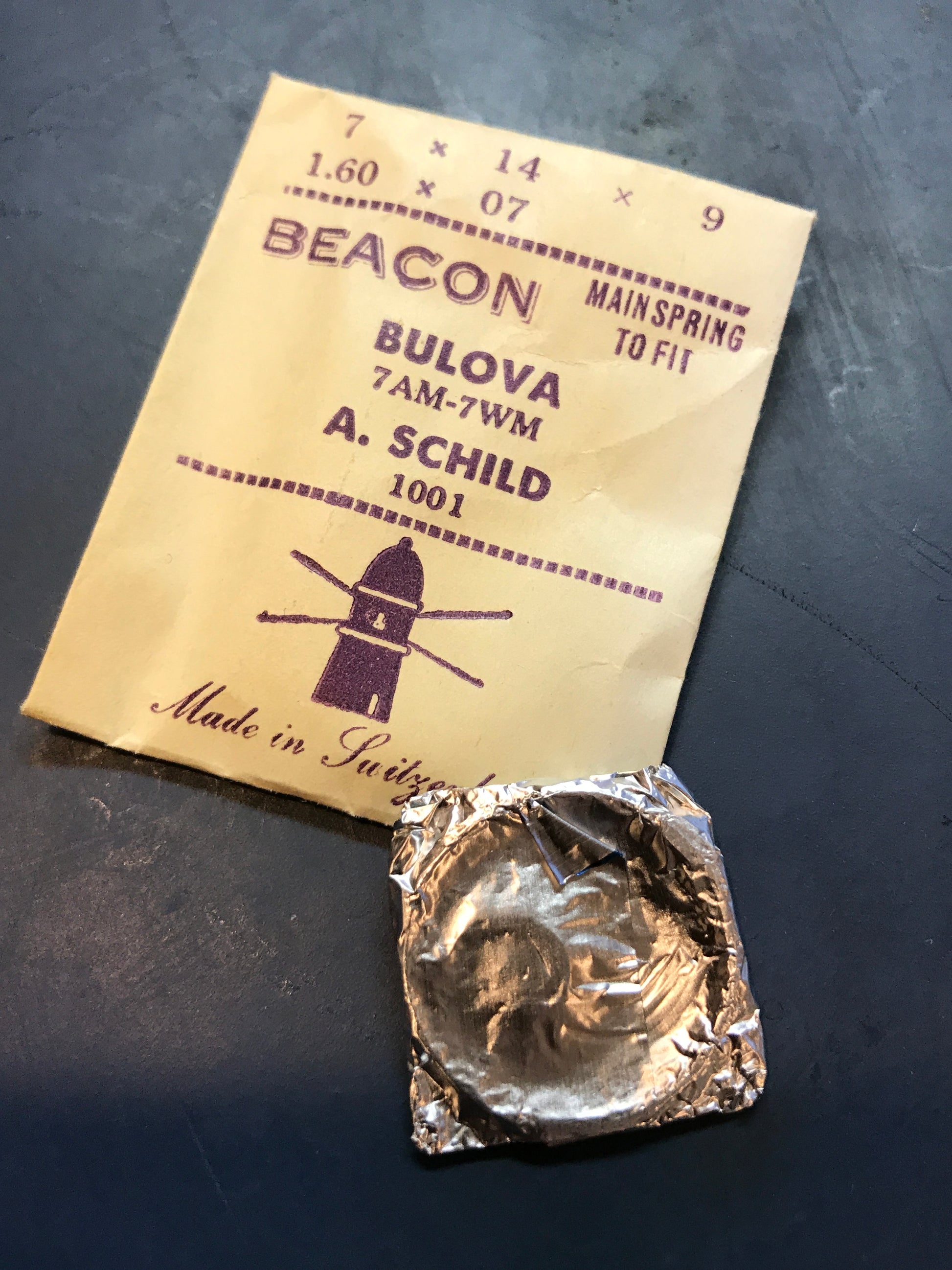 Beacon Mainspring for Bulova 7AM - 7WM movements - Steel