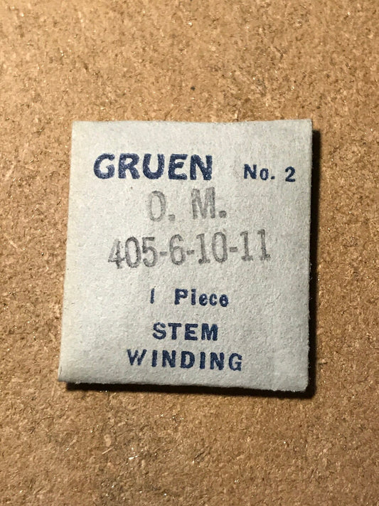 Gruen Factory stem for caliber 405 thru 422 OM - new in envelope