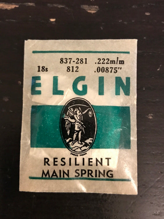 Elgin Factory Mainspring for 18s No. 812 - Steel