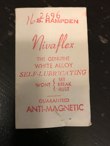 Nivaflex Mainspring for 16s Hampden No. 2696 - Alloy