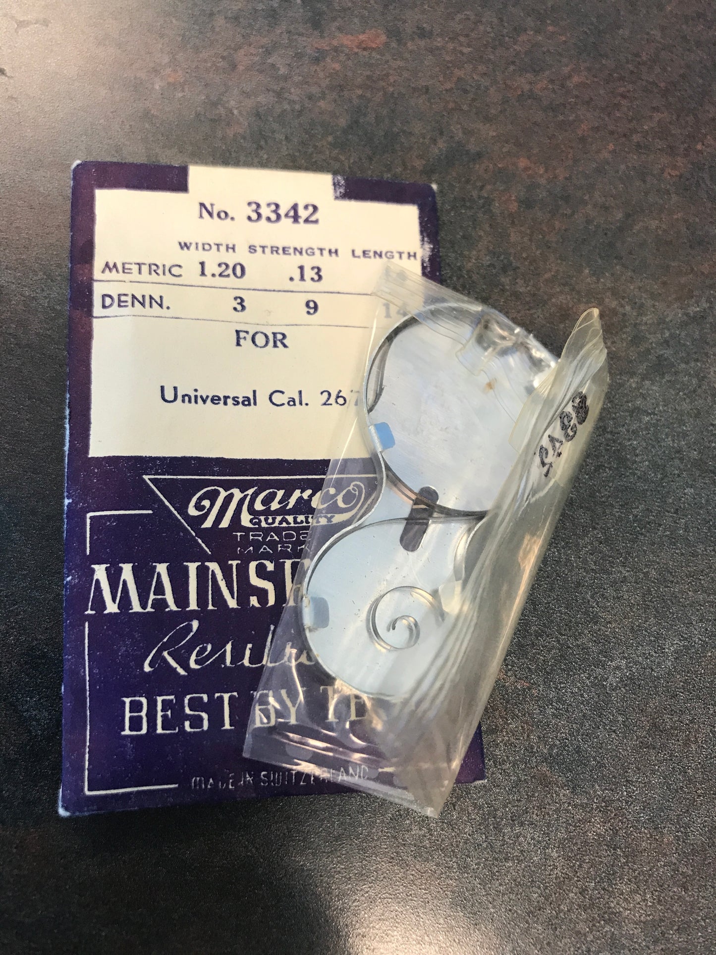Marco Mainspring No. 3342 for Universal Caliber 267 - Steel