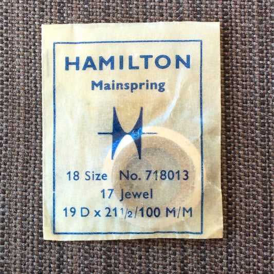 Hamilton Factory Mainspring for 18s #718013 / 232 - Steel