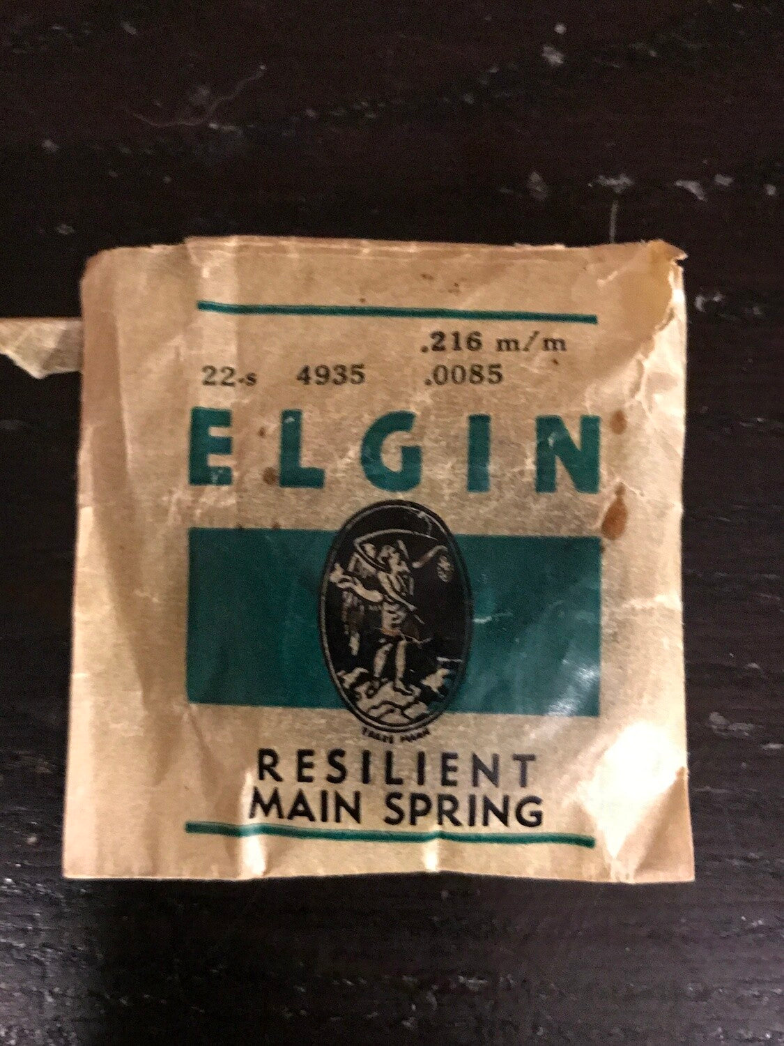 Elgin Factory Mainspring for 22s 8-day No. 4935 - Steel