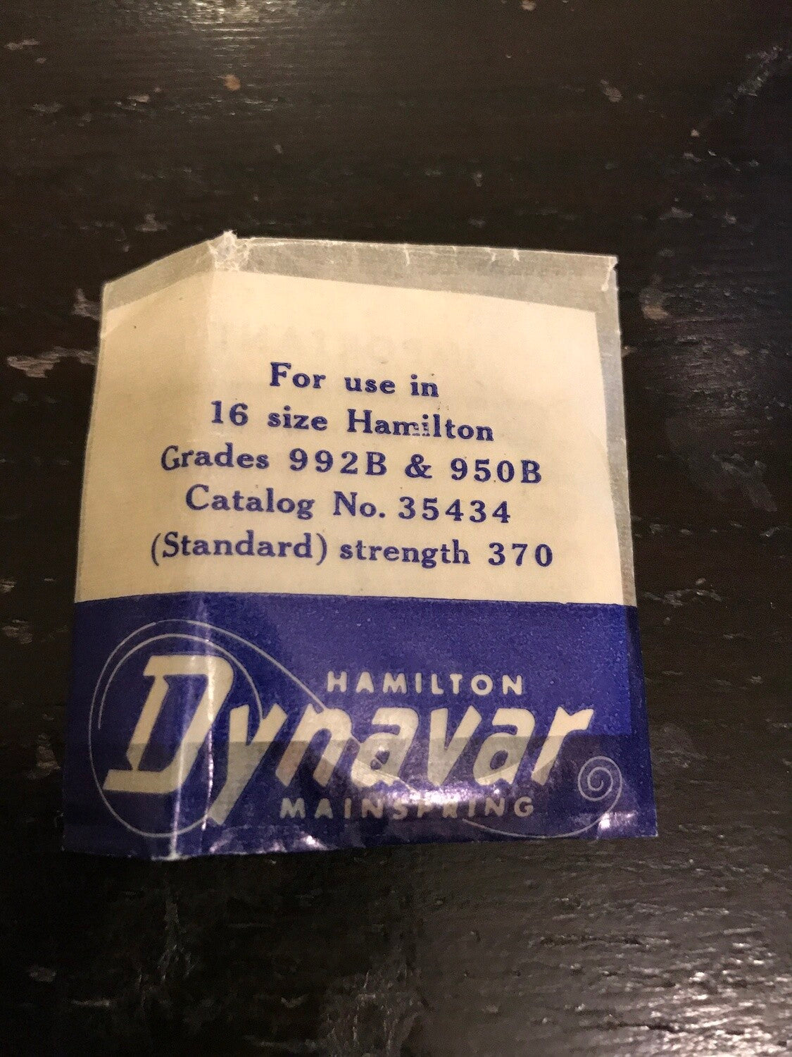 Hamilton Dynavar 16s Mainspring #35434 - Alloy