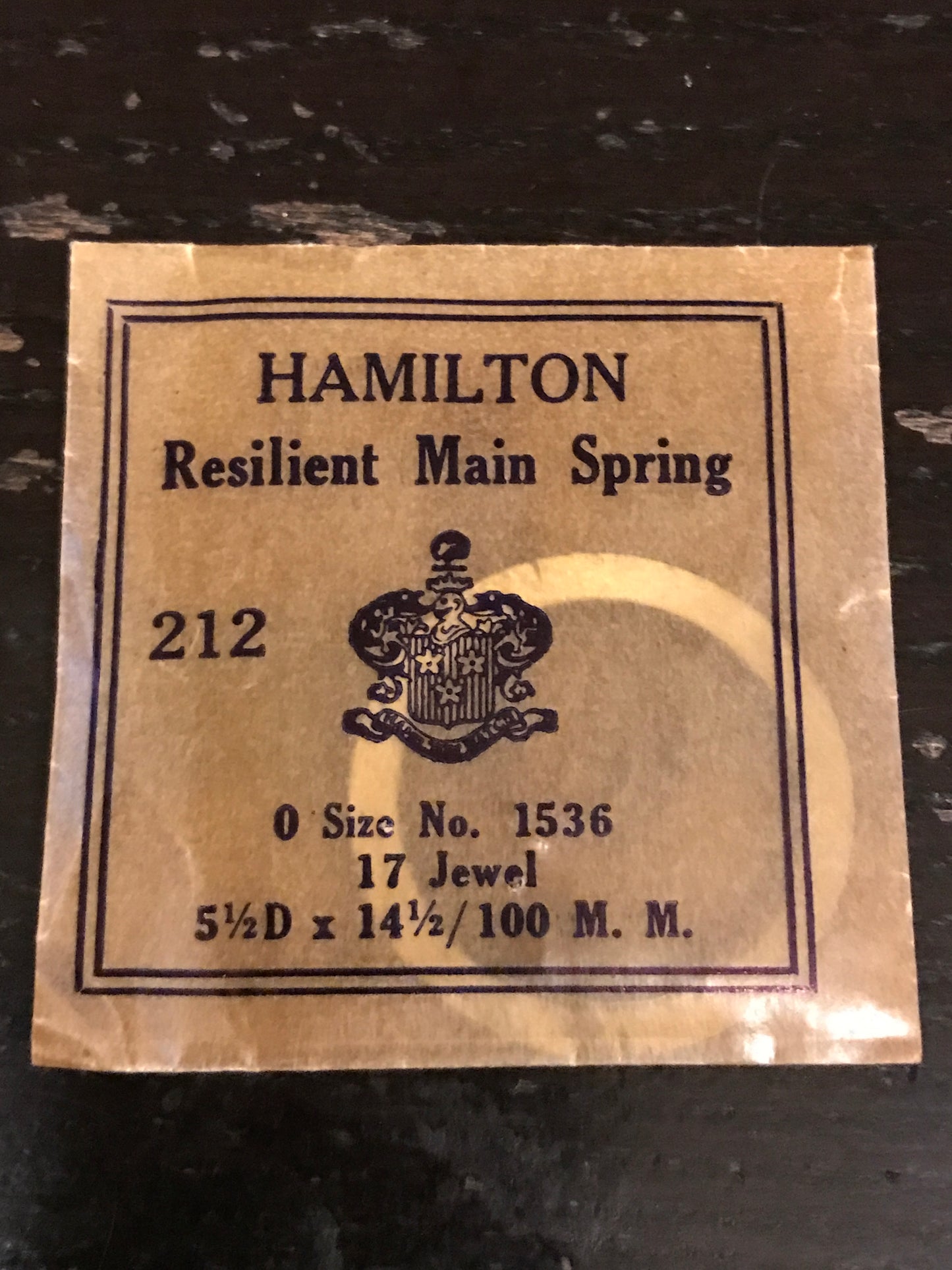 Hamilton Factory Mainspring for 0s Hamilton No. 1536 - Steel