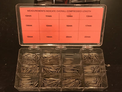 Cas-Ker CK-144 Wide (1.80mm) Double Flange Spring Bar Assortment box