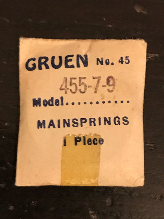 Gruen Factory Mainspring for Gruen caliber 455, 457, 459 - steel