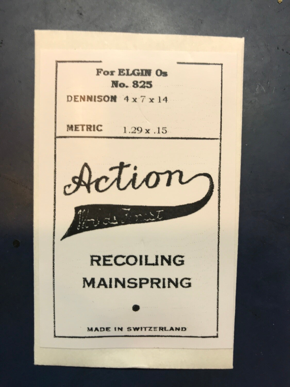 Action Mainspring for 0s Elgin No. 825 - Steel