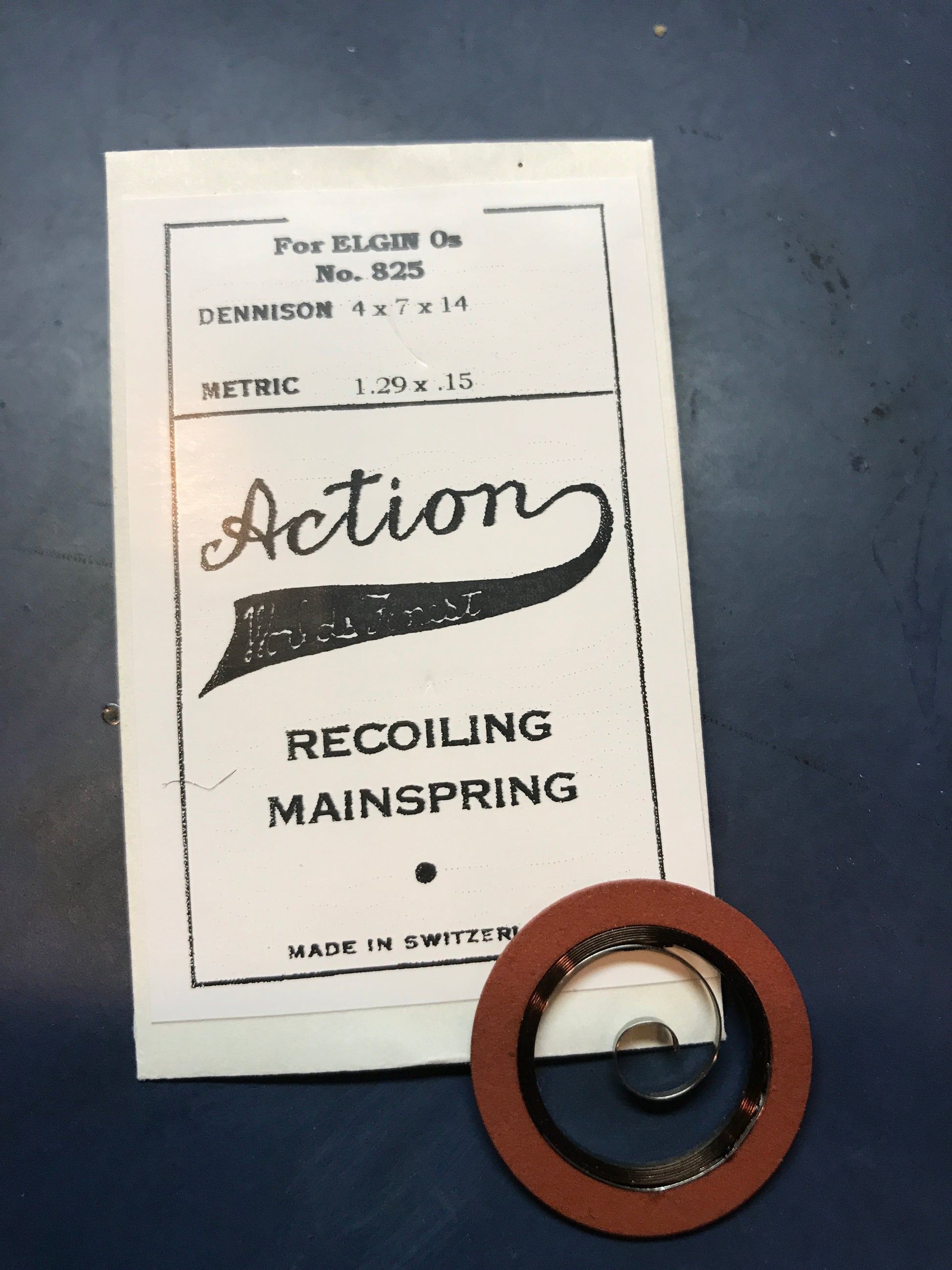 Action Mainspring for 0s Elgin No. 825 - Steel