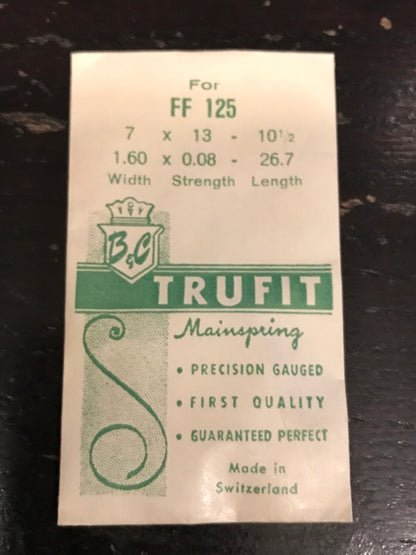 Trufit Mainspring for FF caliber 125 - Steel