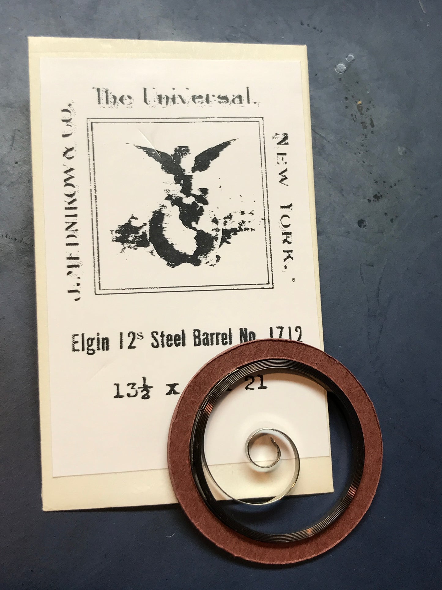 J. Mendikow & Co Mainspring for Elgin 12s No. 1712 - Steel